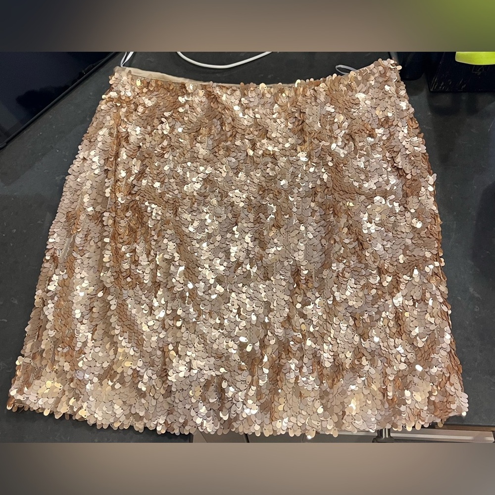 Vince Gold Sequin Skirt